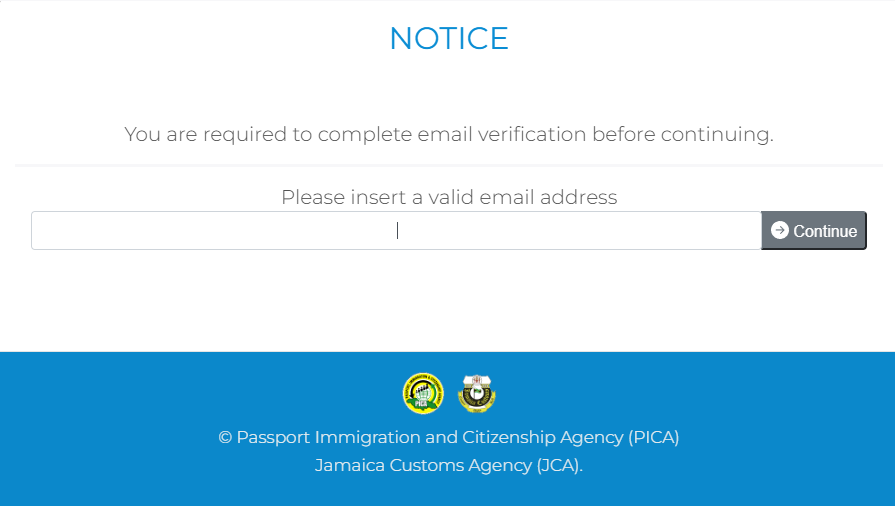 Traveler accessing the C5 Jamaica form online on a laptop or mobile device.