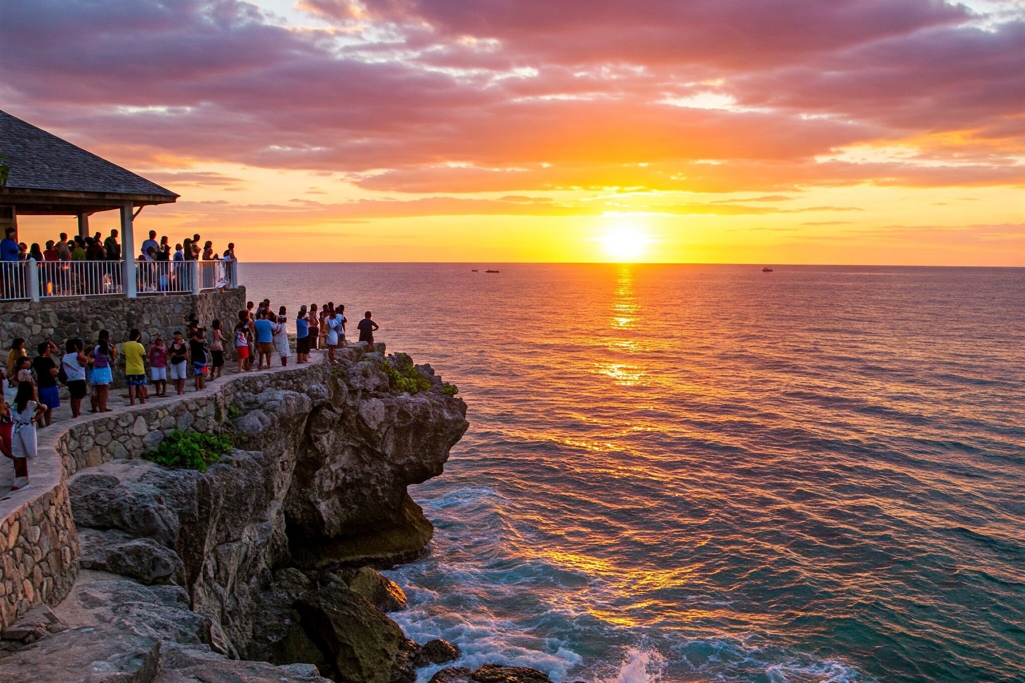 Stunning Sunset Views at ricks cafe nigril