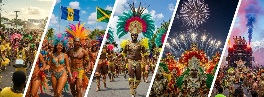 Colorful costumes and street dancing at Jamaica Carnival 2025 – one of the top festivals in Jamaica.