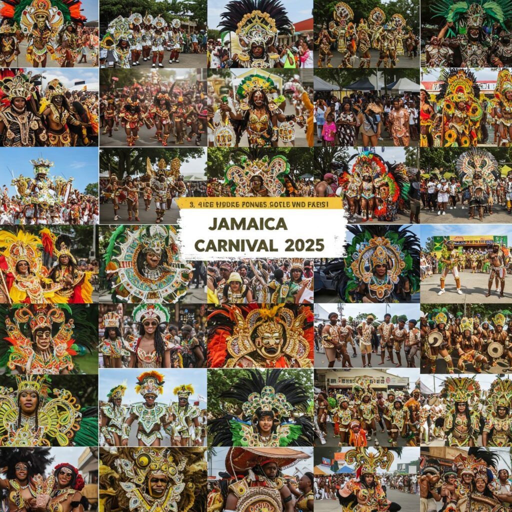 Colorful parade at Jamaica Carnival 2025