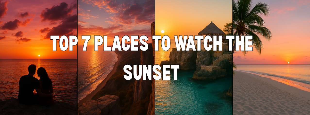 Private sunset ride arriving at Seven Mile Beach for a peaceful Negril sunset in Jamaica with Island Dream Tour.