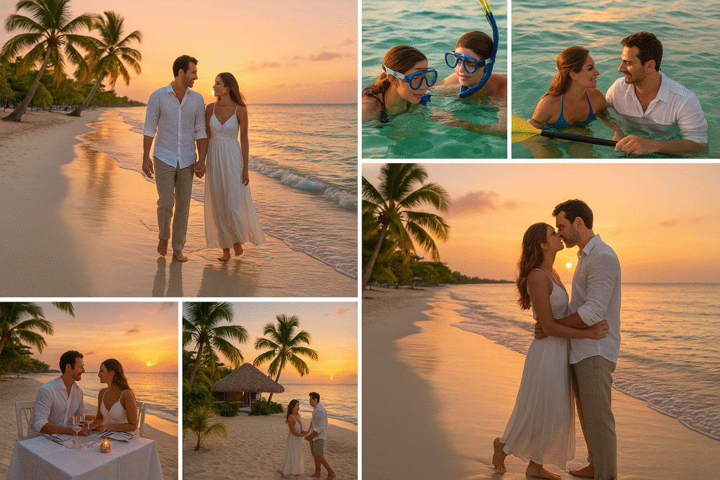 Couples Swept Away Negril beach scene, one of the best honeymoon resorts in Jamaica offering all inclusive Jamaica honeymoon experiences.