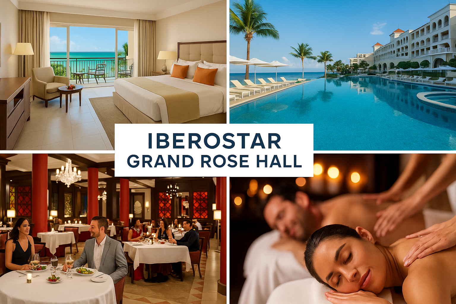 Iberostar Grand Rose Hall Montego Bay, one of the best honeymoon resorts in Jamaica offering luxury and fun.