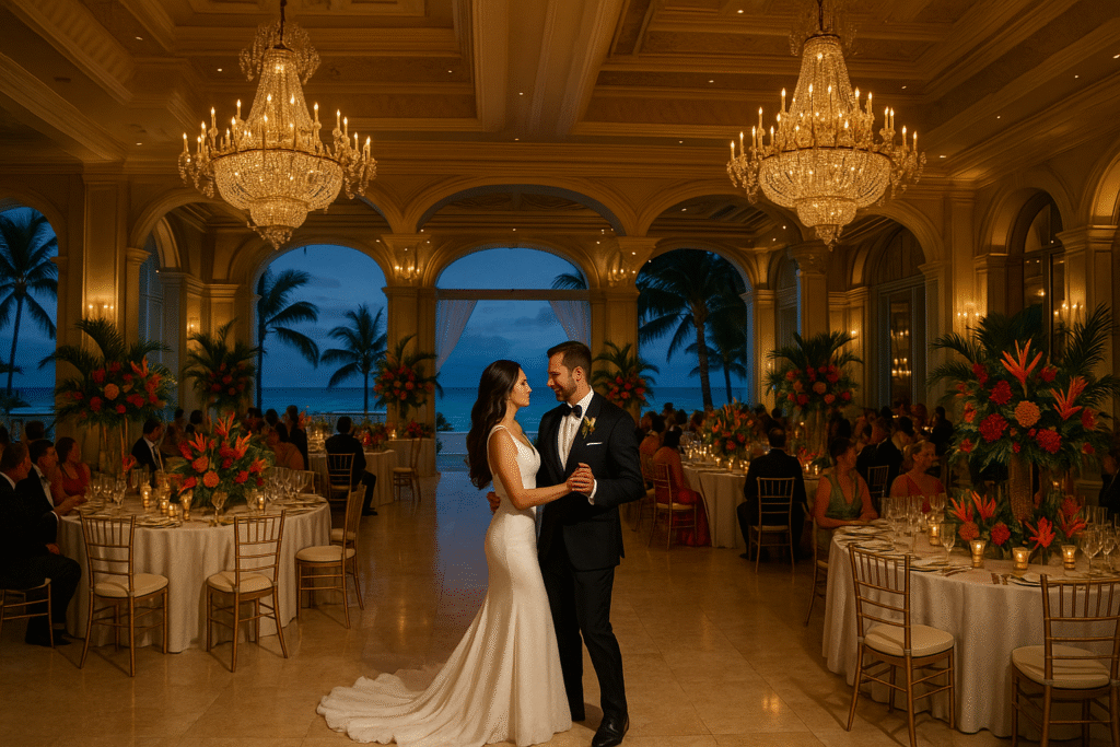Stylish Jamaica destination wedding at Iberostar Grand Rose Hall resort